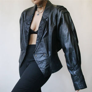Vintage 80S CHIA Leather Jacket